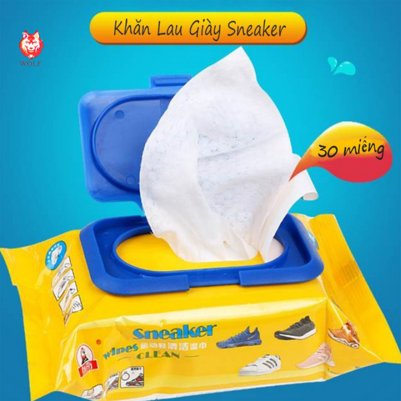 Gói 30 Khăn Lau Làm Sạch Giày Thể Thao, SNEAKER, Đế Giày, Trắng Giày Siêu Tiện Dụng