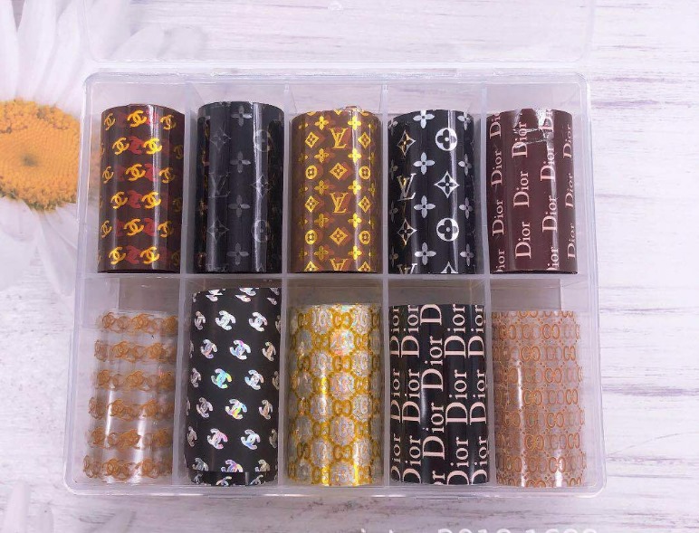 set foi trang trí móng tay nail