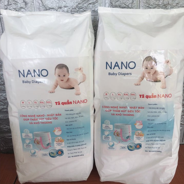 COMBO 100 MIẾNG BỈM TÃ QUẦN NANO ĐỦ SIZE M L XL XXL XXXL