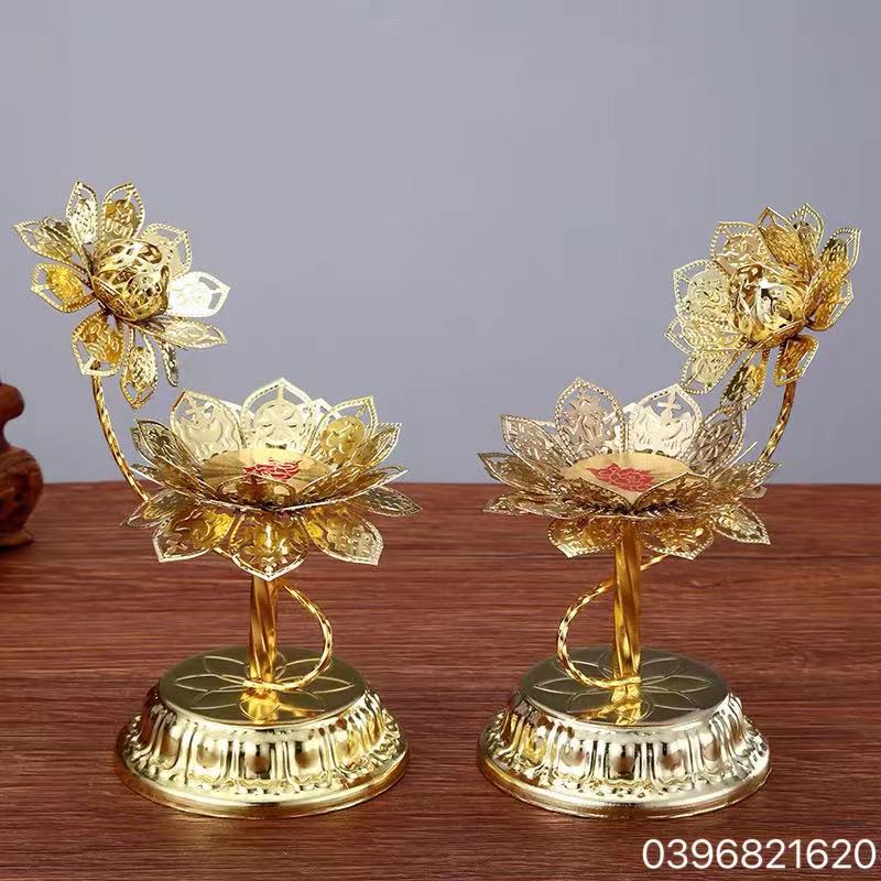ĐẾ NẾN HOA SEN HỢP KIM