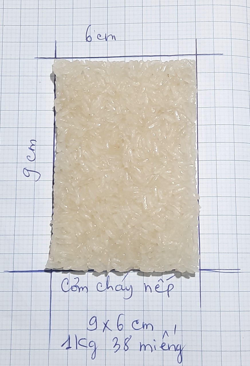 (1 kg ) CƠM CHÁY CHƯA CHIÊN /PHÔI CƠM CHÁY LASHAM 9X6 CM
