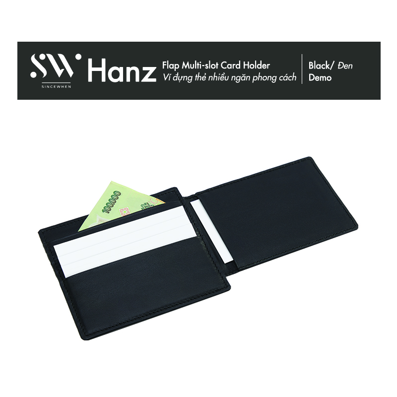Ví đựng thẻ Sincewhen HANZ nhiều ngăn phong cách (Flap Multi-slot Card Holder)