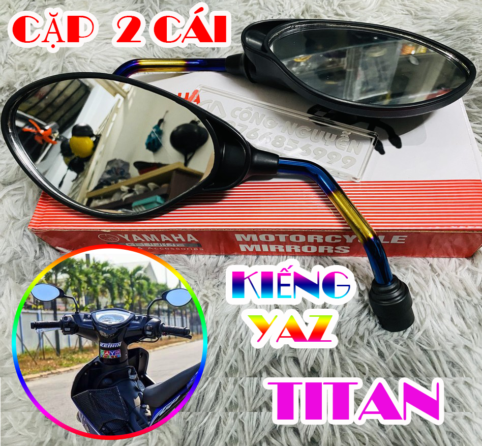 Cặp gương xe yaz chân titan - kiếng xe