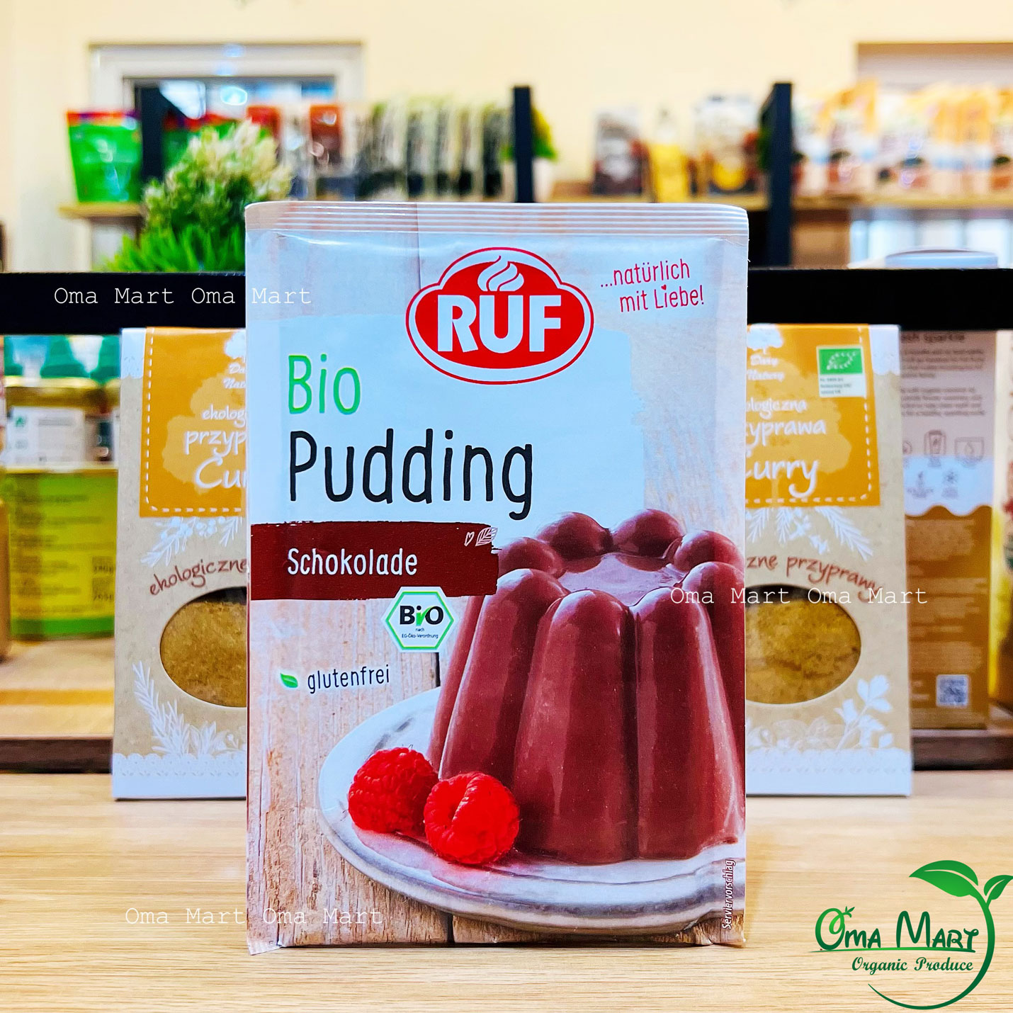 Bột làm Pudding vị vani  và socola hữu cơ Ruf 40g