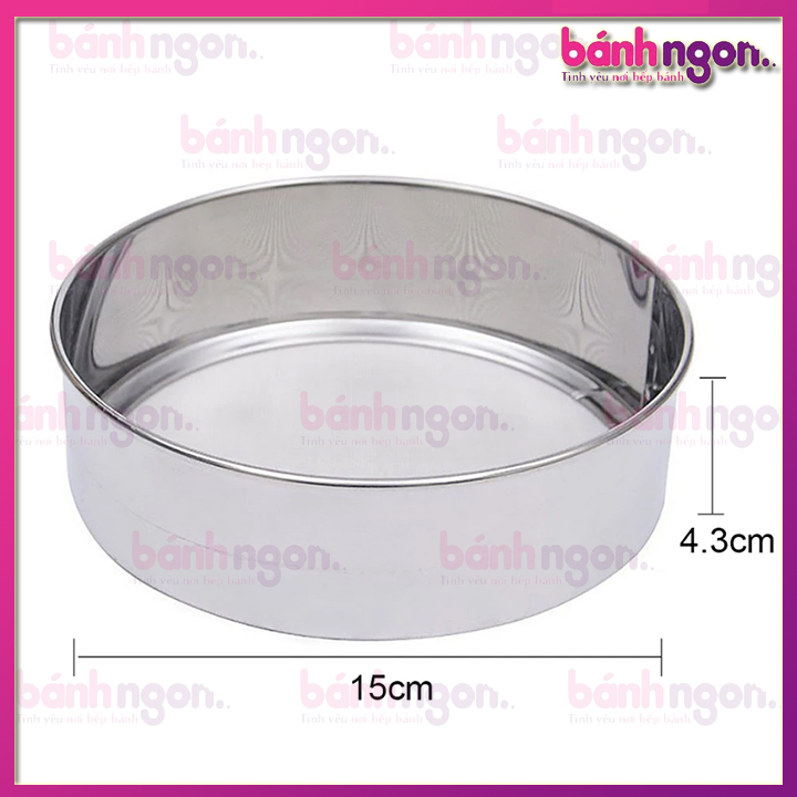 Rây Bột/Dụng Cụ Lọc Bột Cầm Tay bằng Inox 15cm