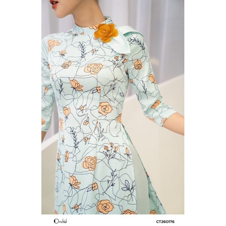 Áo Dài Lụa Xanh - CT26O176.