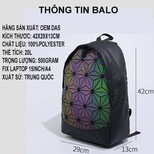 Balo laptop thời trang phản quang/phản quang Issey Miyake 3D 2018
