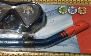 Bộ kính lặn ống thở người lớn cao cấp-Lifeguard adult snorkel set thumbnail