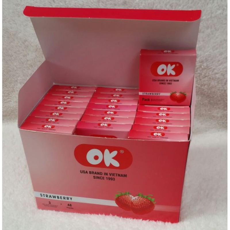 COMBO 144 CÁI BAO CAO SU OK DÂU TÂY