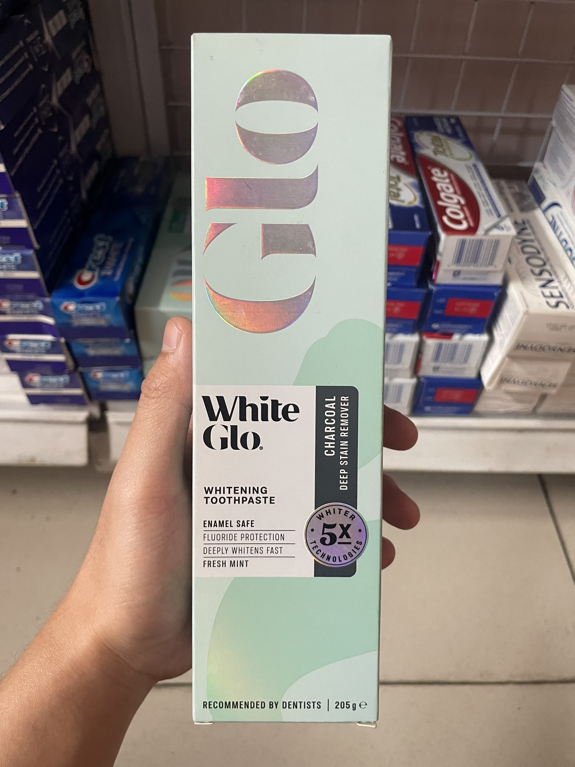 [HCM] Kem đánh răng WHITE GLO ÚC 205gam