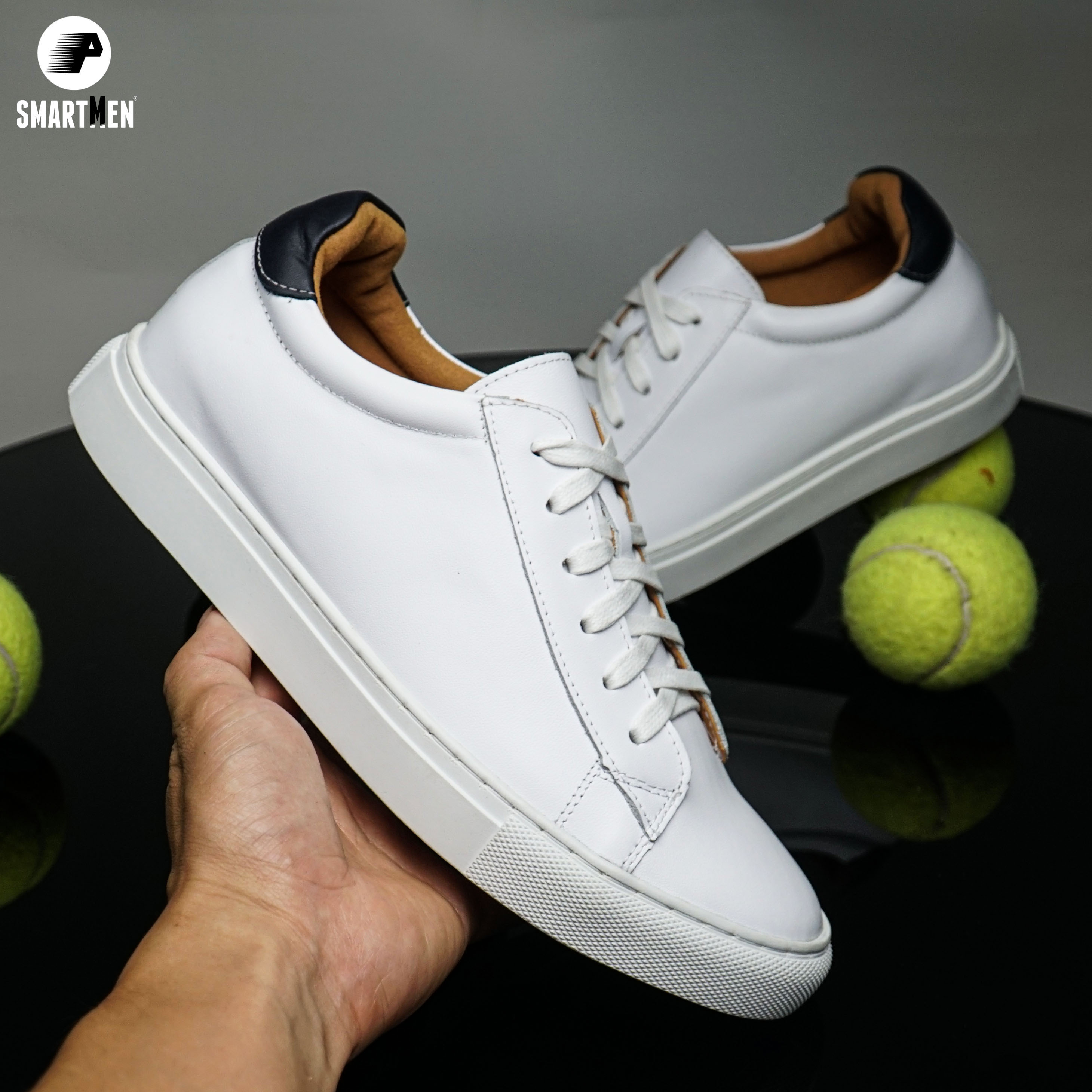Giày Sneaker Da bò tăng chiều cao SMARTMEN GD1-08T