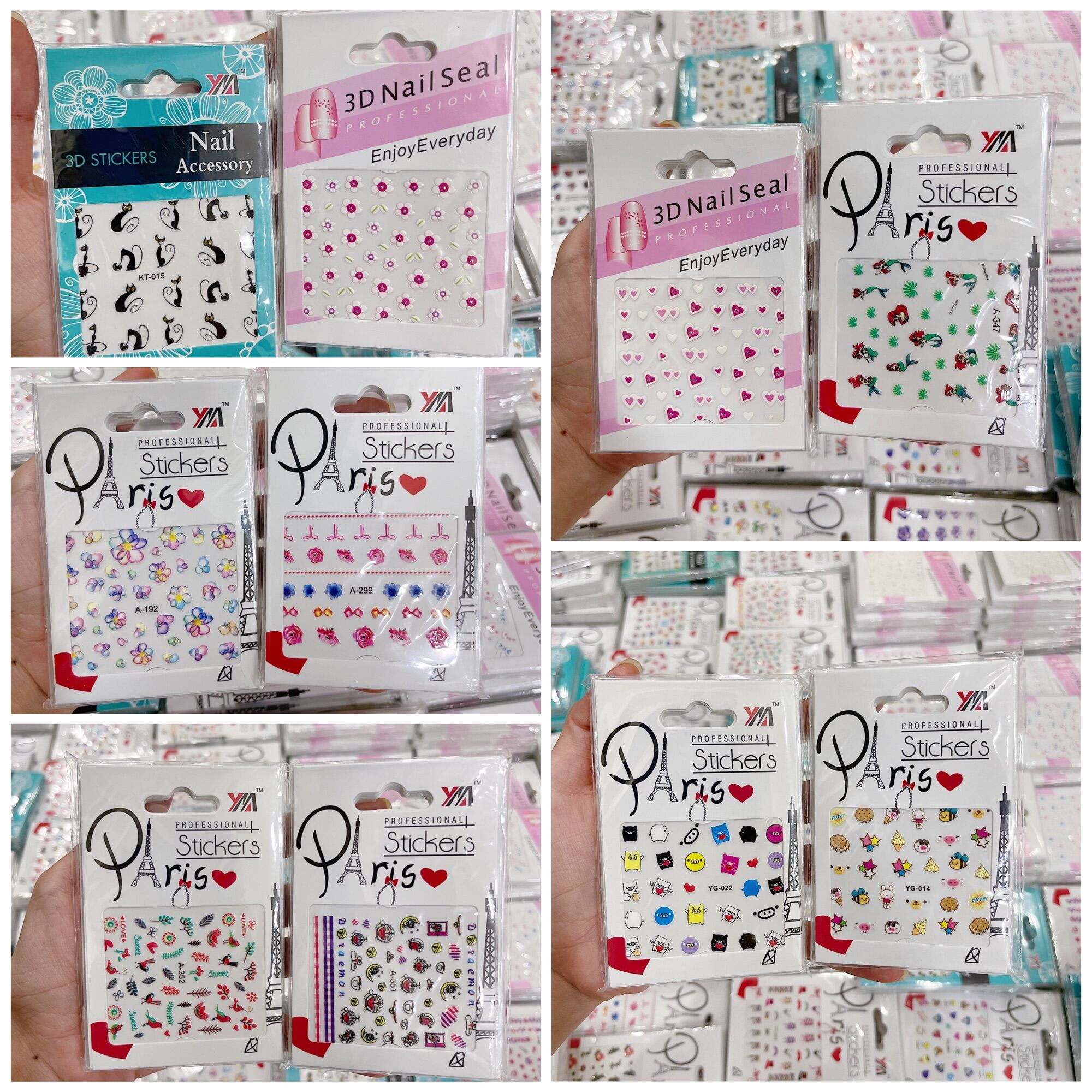 [MUA 2 GIẢM 5%]Set sticker dán móng tay hoạt hình nhiều mẫu cho bé