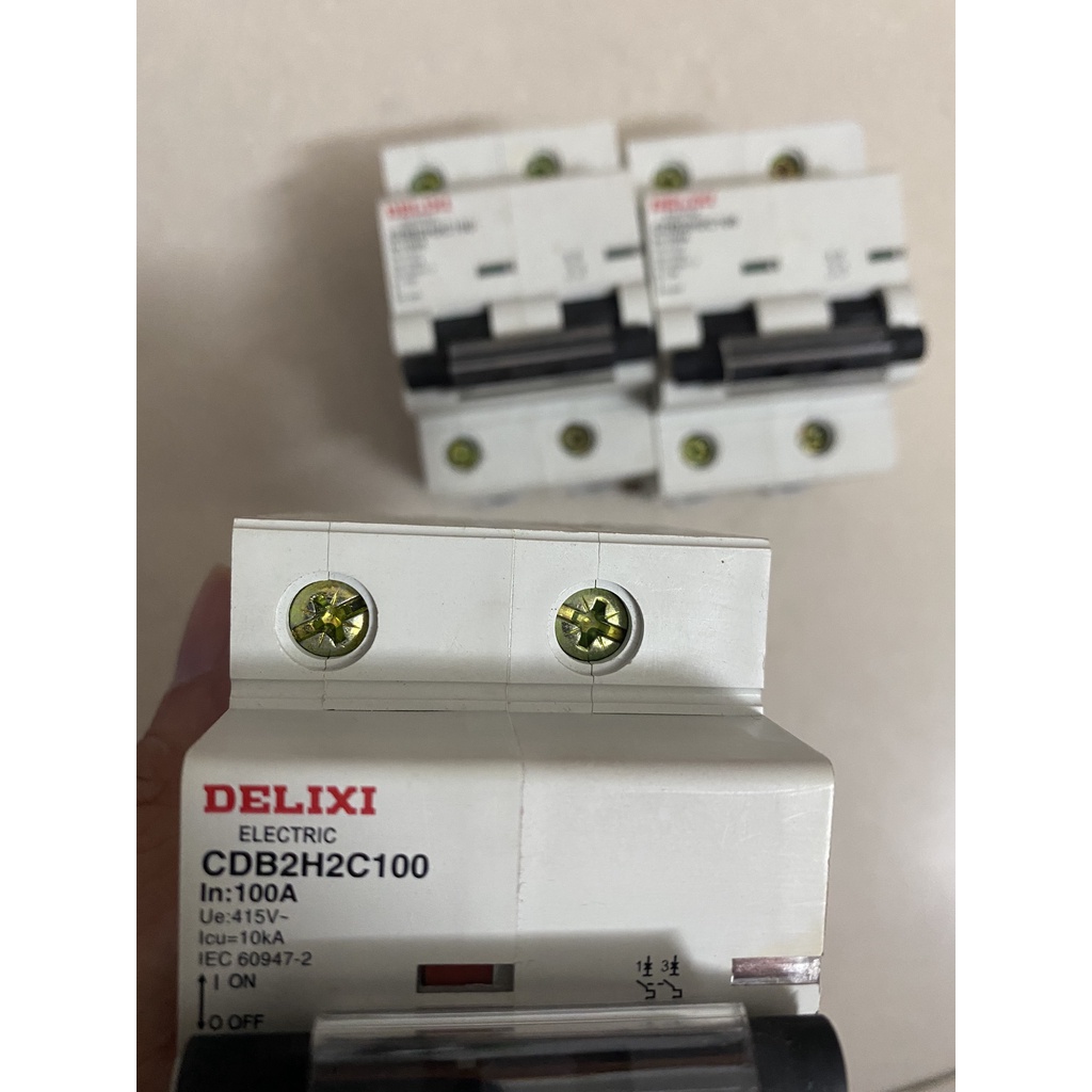 Cầu Dao Tự Động CB 2 Pha, 3 Pha 100A Delixi, Hàng Chất Lượng