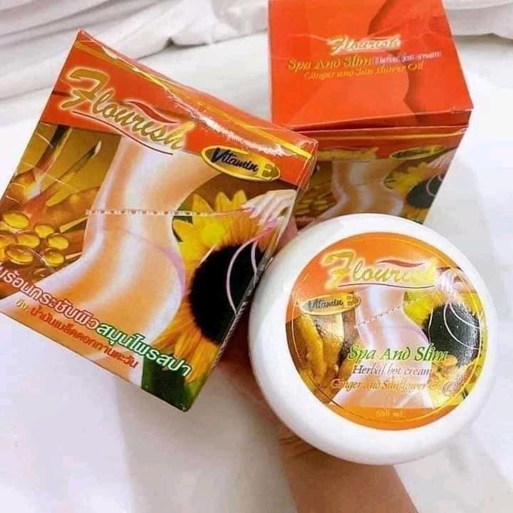 Kem tan mỡ bụng gừng ớt Flourish Thái Lan 500g