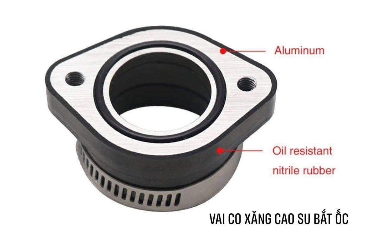 Vai co xăng cao su bắt ốc