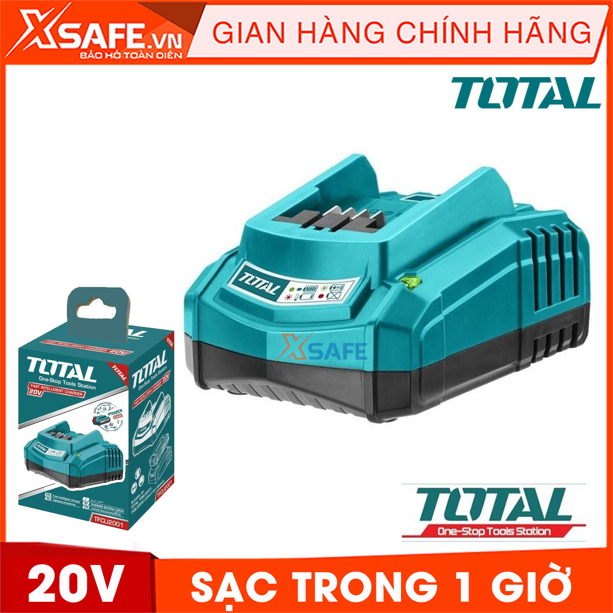 Rechargeable lithium battery 20V TOTAL TFCLI2001. Rechargeable battery 20V current 2.0a charger in 1 hour, suitable charging the battery 20V total-product genuine XSAFE