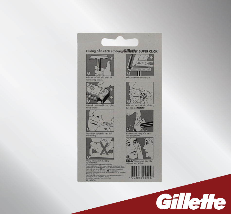 Dao Cạo Râu Lưỡi Lam Gillette Super Thin