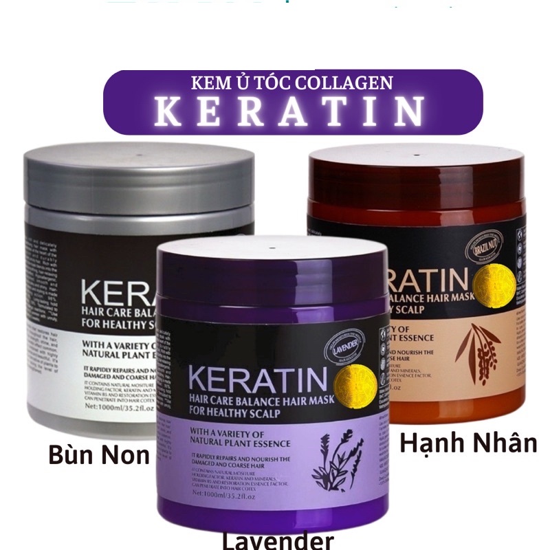 Kem hấp, ủ tóc keratin hàn quốc1000ml, mềm mượt, phục hồi hư tổn