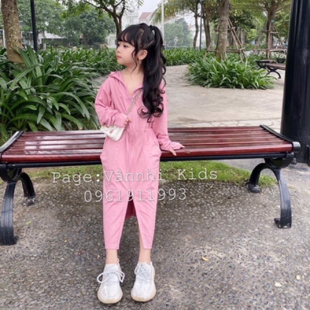Áo chống nắng trẻ em dáng dài full màu