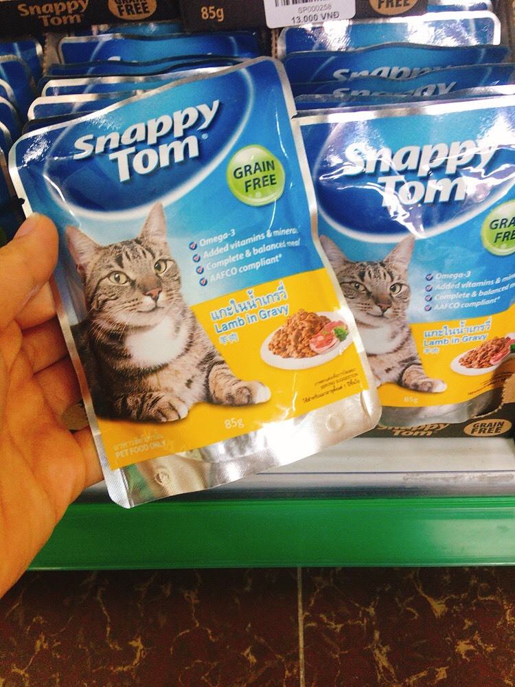 Combo 5 gói pate snappy tom cho mèo gói 85g