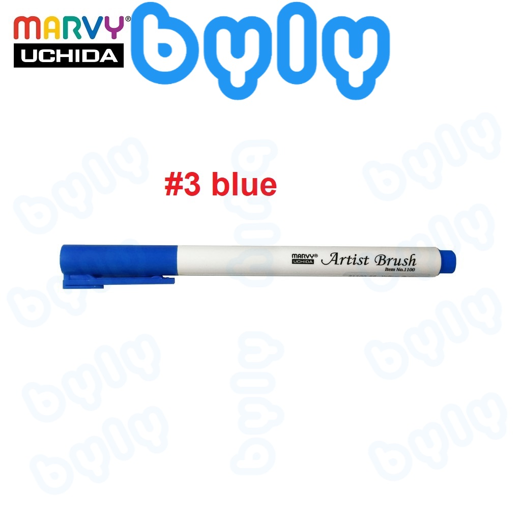 [Ship hỏa tốc] Artist brush [tone xanh, xanh lá] - Bút lông đầu cọ mảnh Marvy 1100 - ByLy Store