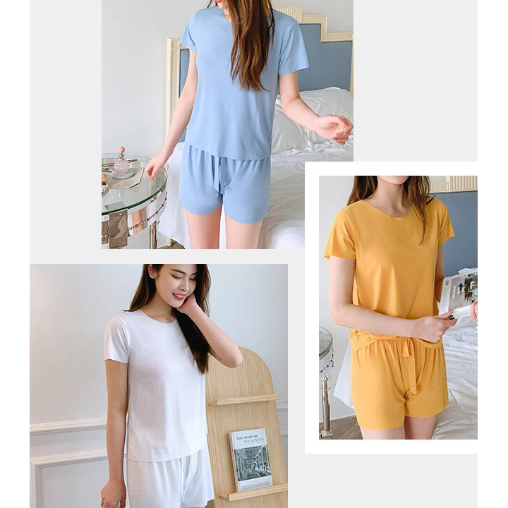 Sét bộ mặc nhà cột nơ eo sang chảnh dể thương💕𝑭𝑹𝑬𝑬𝑺𝑯𝑰𝑷💕[Giá gốc tận xưởng]
