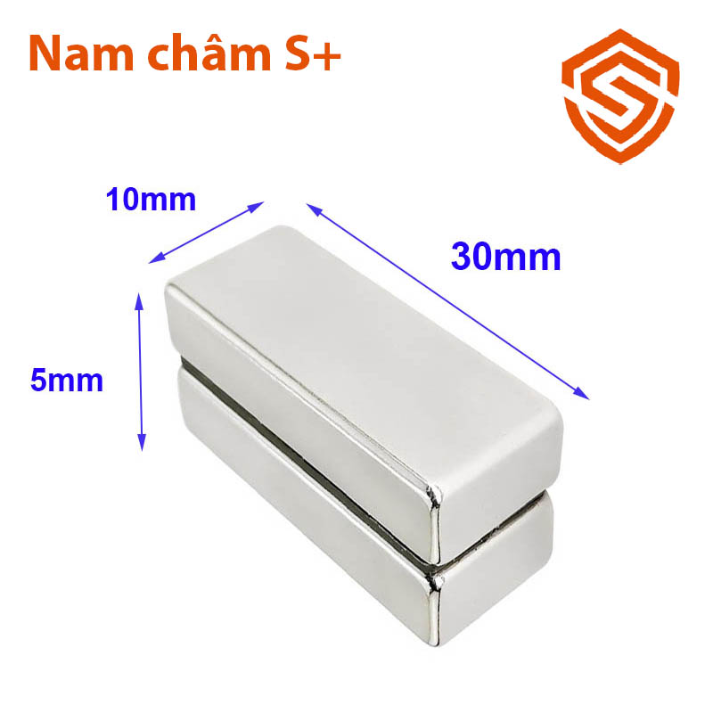 Nam châm đất hiếm 30x10x2/3/5/10mm siêu từ tính