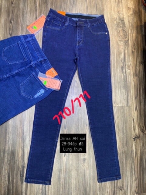 Quần jeans nữ lưng thun siêu co giãn