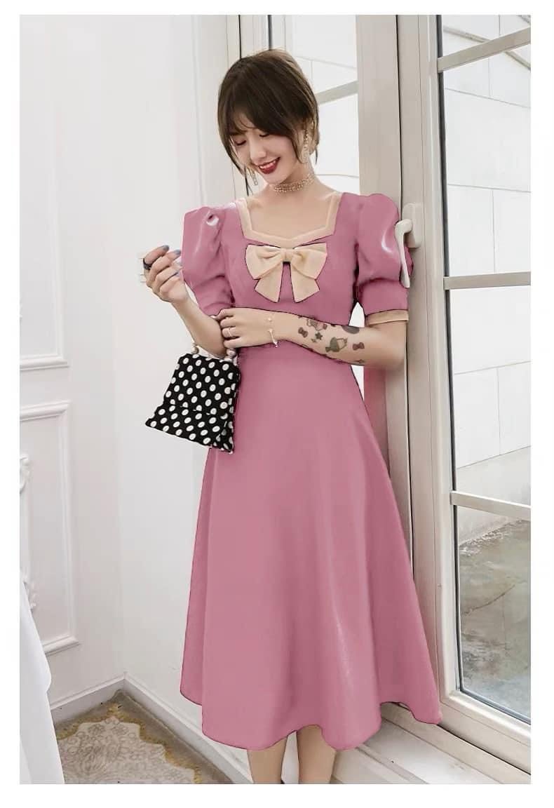 Đầm phối màu công sở đủ size