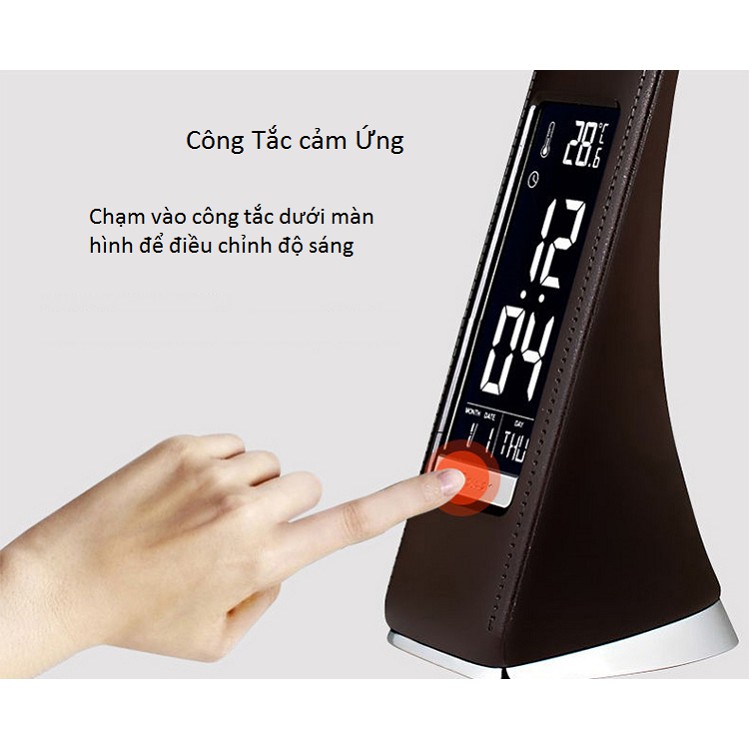 Đèn led để bàn kiêm đồng hồ điện tử _ Đèn để bàn U2