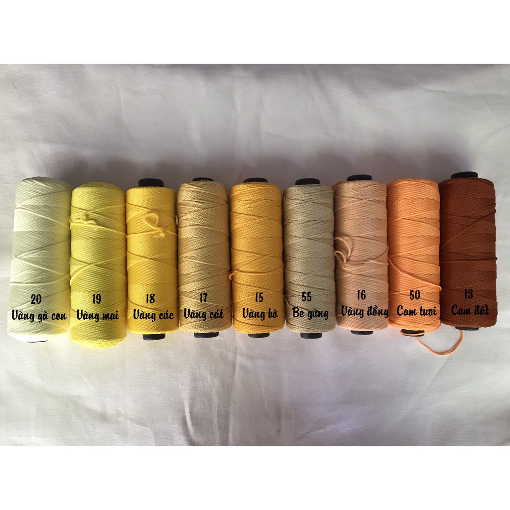 Sợi dệt cotton trơn Craft Yarn - Màu 1 - Màu 49