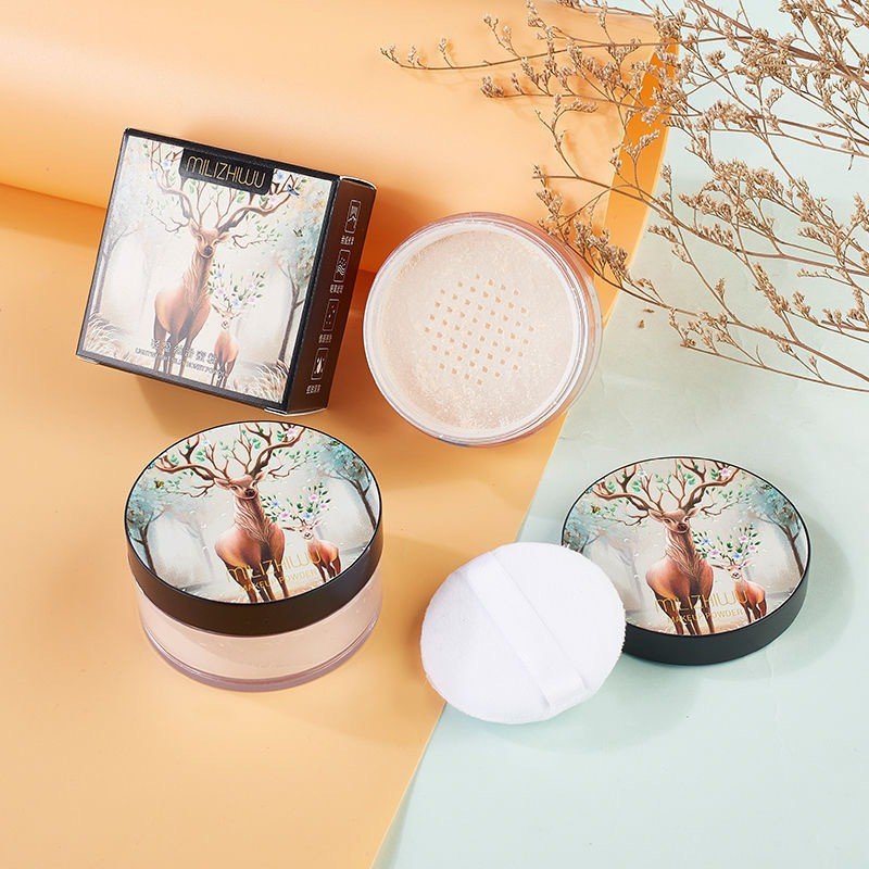 [TẶNG KEM DƯỠNG DA TAY] Phấn phủ bột Milizhiwu - CAVALI - Phấn phủ kiềm dầu bám phấn cực tốt