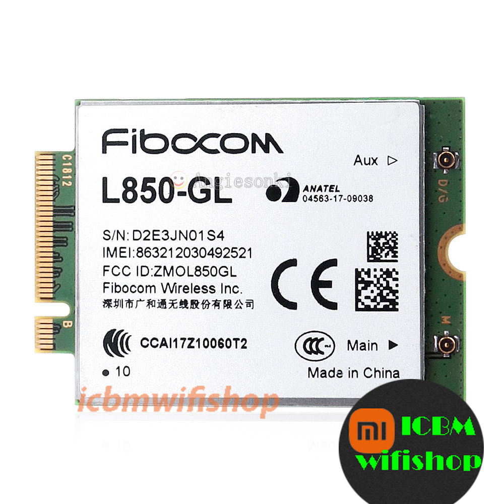 Card wwan 4G Fibocom L850-GL dùng cho mọi loại laptop có khe M2, router Openwrt