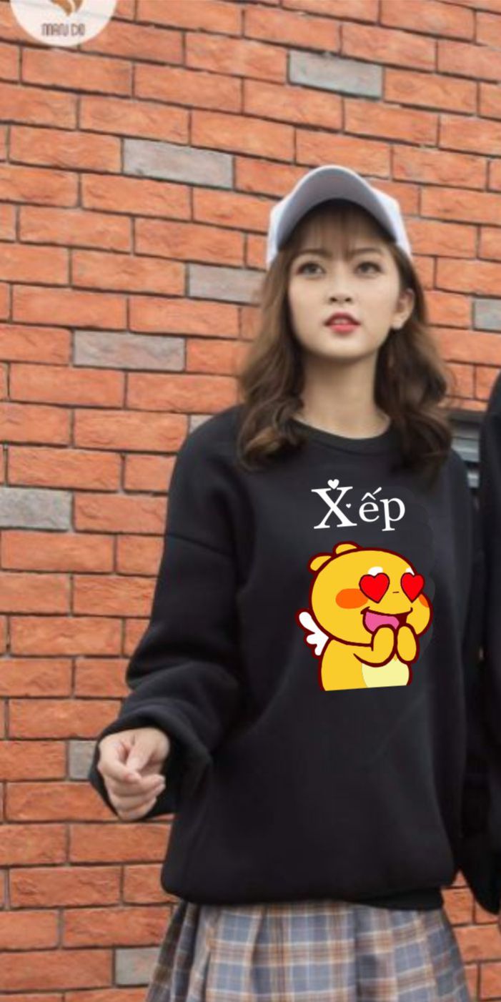 Áo đôi thu đông xếp đệ chất nỉ bông loại 1