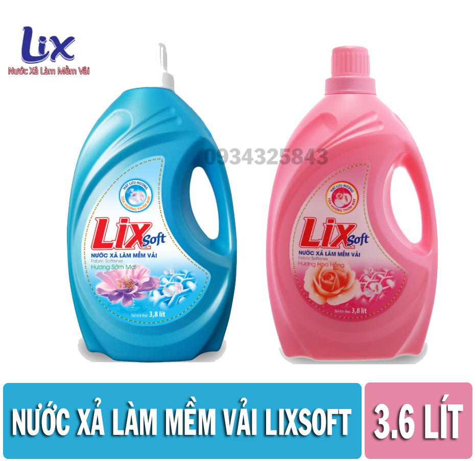 Nước xả làm mềm vải Lixsoft 3.6 lít - tùy chọn hương