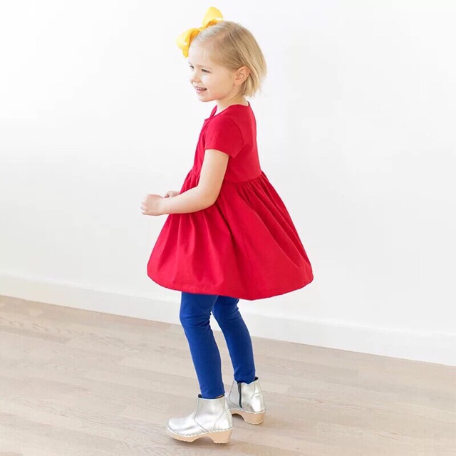 18m-6T: Váy xoè Little Maven đỏ trơn