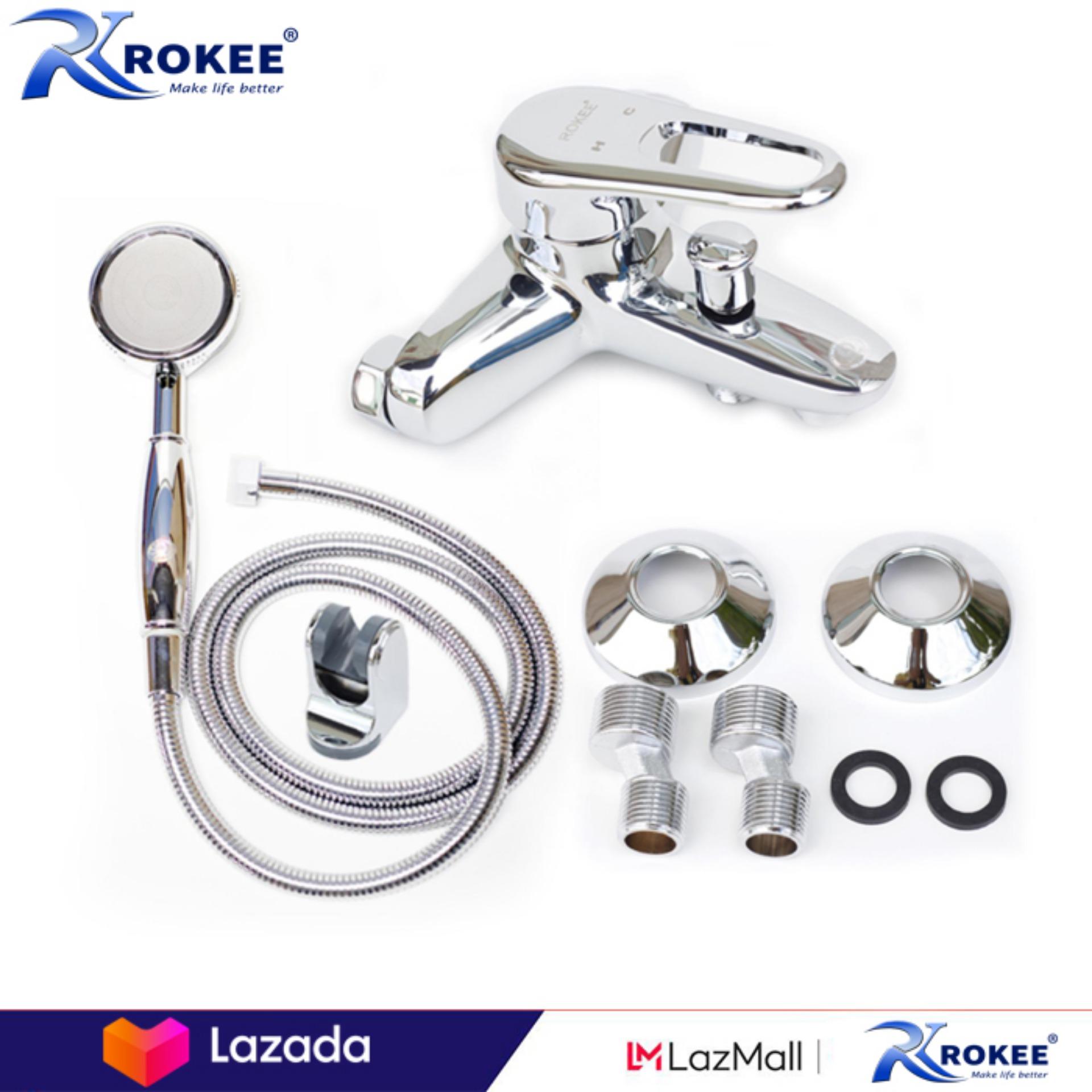 Củ sen tắm nóng lạnh Rokee - R409 (Trắng bạc)
