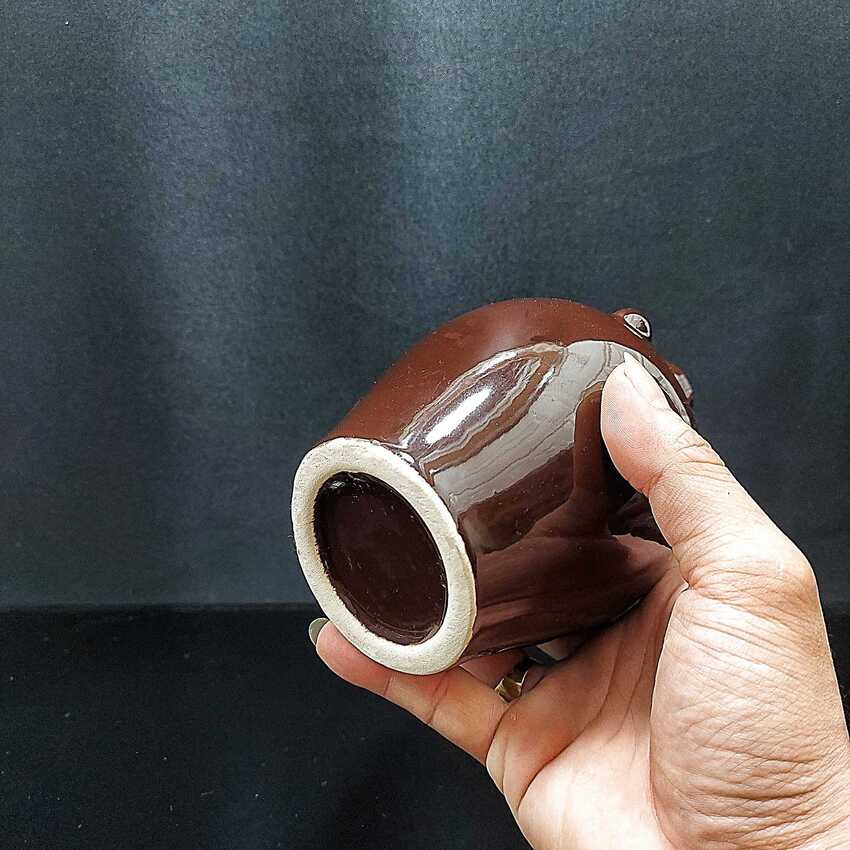 Nậm Đựng Rượu 500ML gốm sứ Bát Tràng mẫu quả lê màu nâu đỏ - Nậm Rượu Gốm Sứ - Bình Đựng Rượu Gốm Sứ (L3)