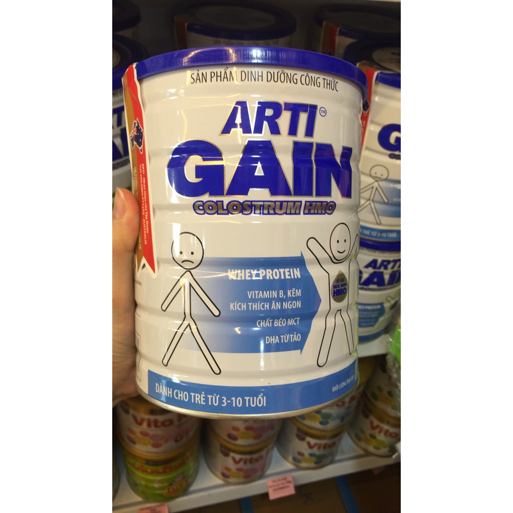 Sữa Bột Arti Gain Colostrum 3-10 tuổi 900gr