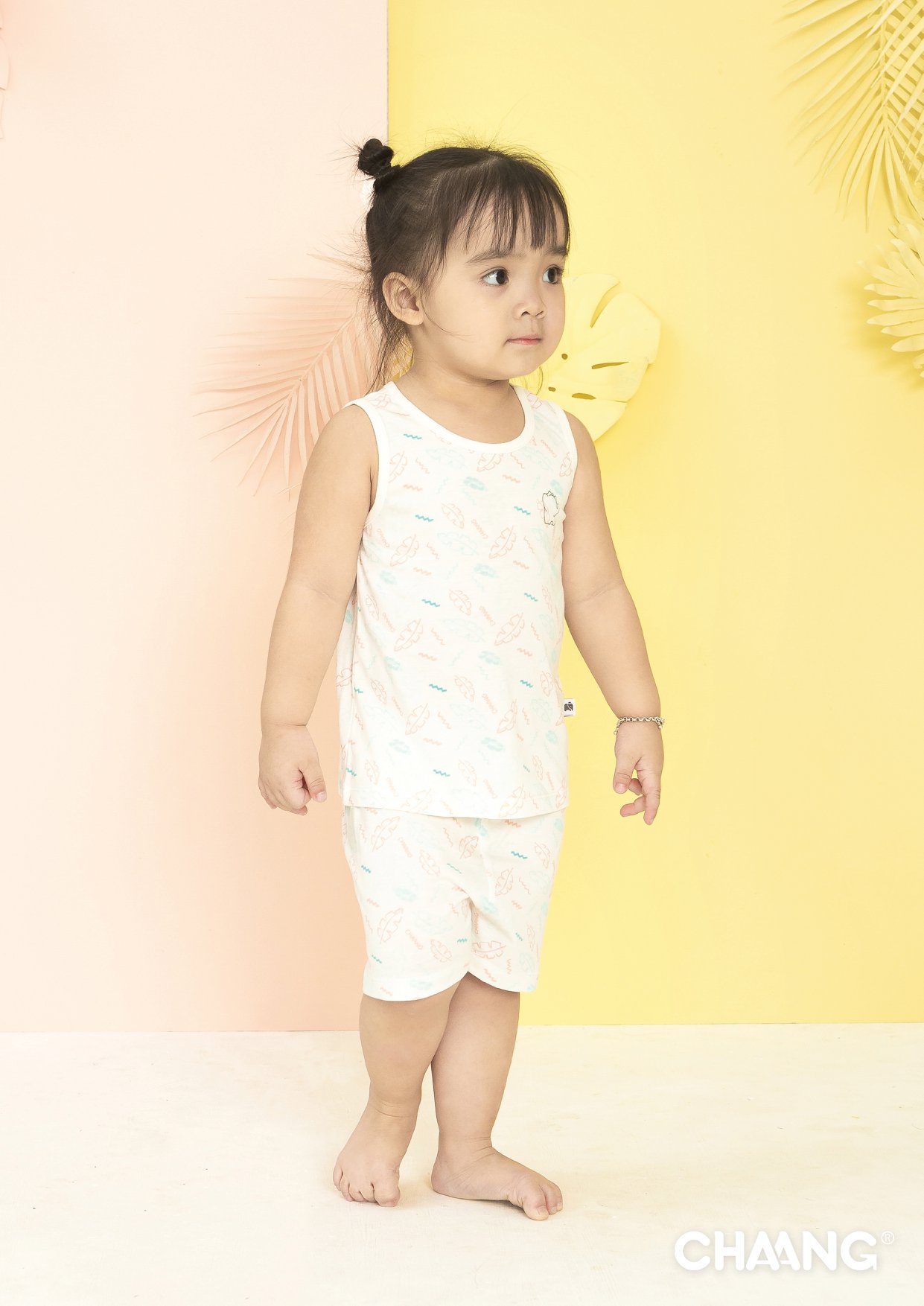 Bộ ba lỗ Chaang lá xanh