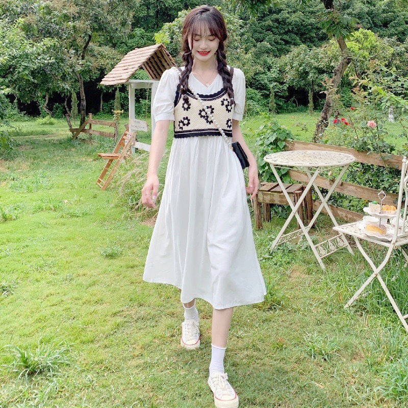 Áo Len Gile 2 Dây Thêu Hoa Cực Xinh