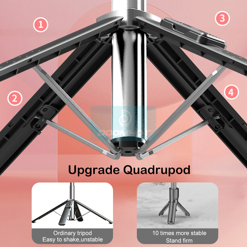 [Ánh sáng lấp đầy miễn phí]Gậy Chụp Ảnh Gậy Tự Sướng Chống Rung Gậy Chụp Hình Bluetooth Gậy Chụp Ảnh điện Thoại 4 Chân Di Động Co Giãn Giá Đỡ Để Bàn Giá Đỡ Xoay 360 ° Điều Chỉnh Gậy Selfie 3 Màu LED Tự Sướng Đèn