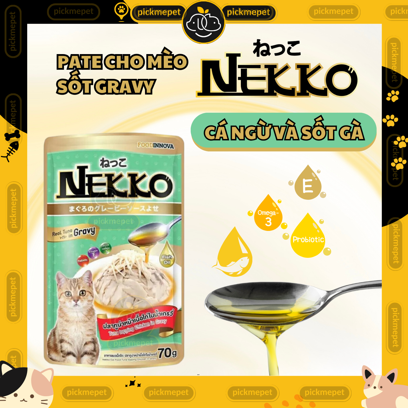 Pate Nekko Thạch Jelly Cho Mèo Mọi Lứa Tuổi 70g