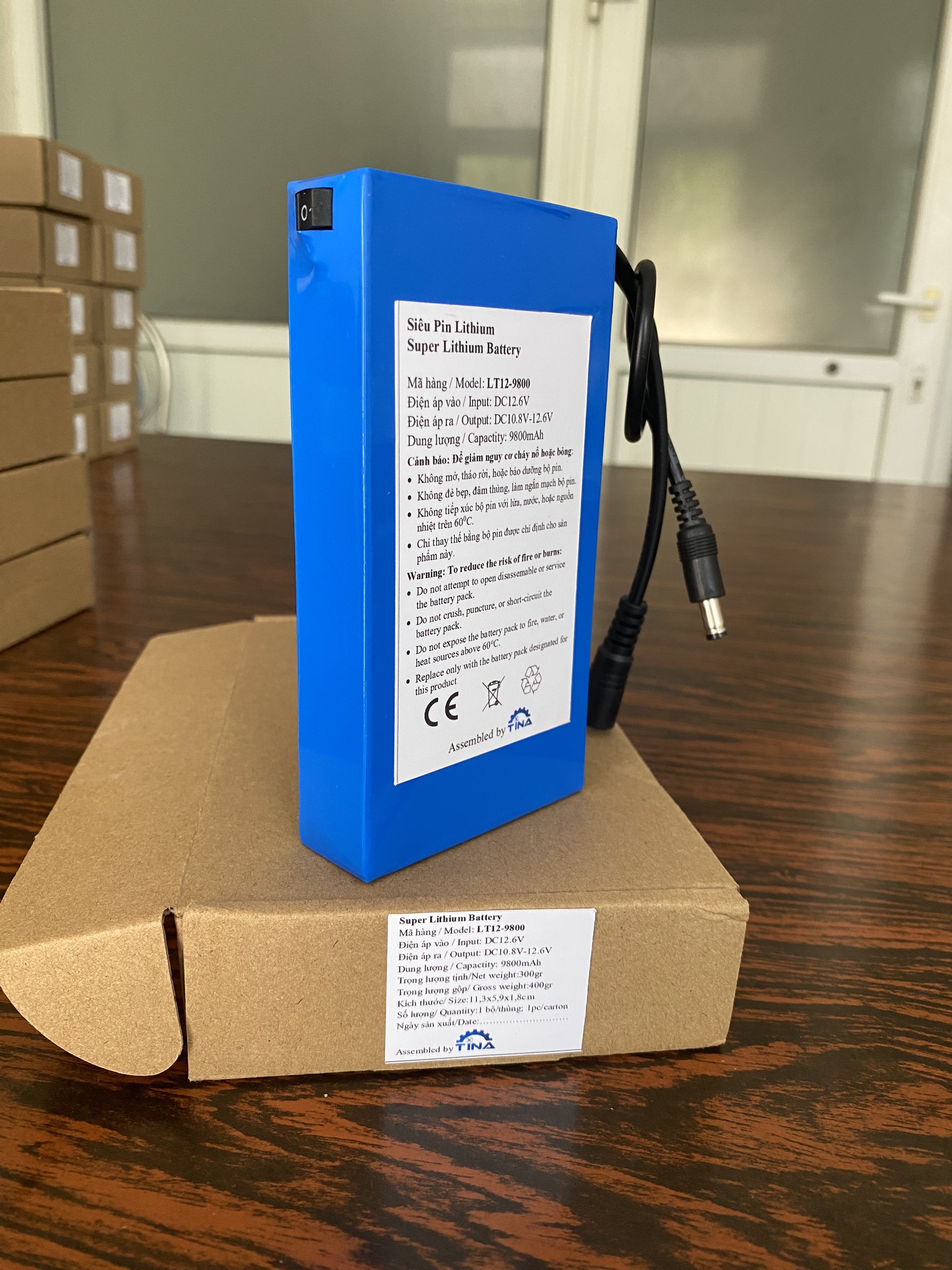 Pin Lithium 12V-9,8Ah (9800mAh)