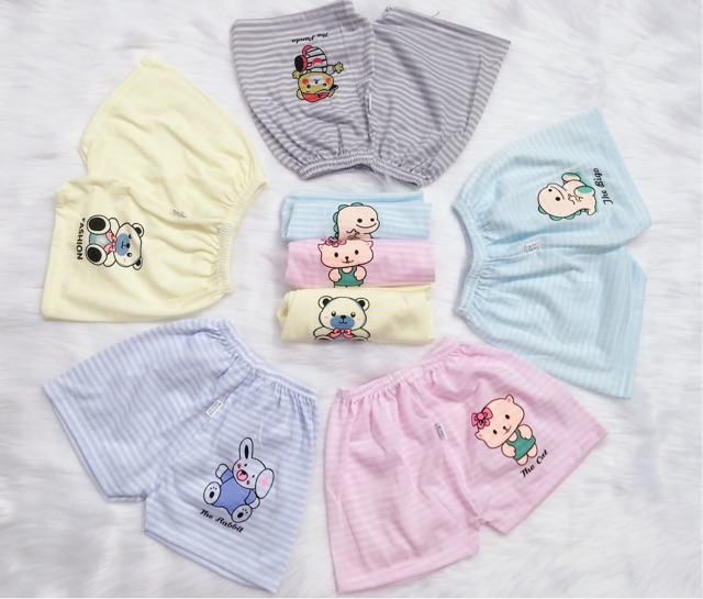 Quần Chục Đùi Cotton Kẻ Cho Bé Trai/Gái