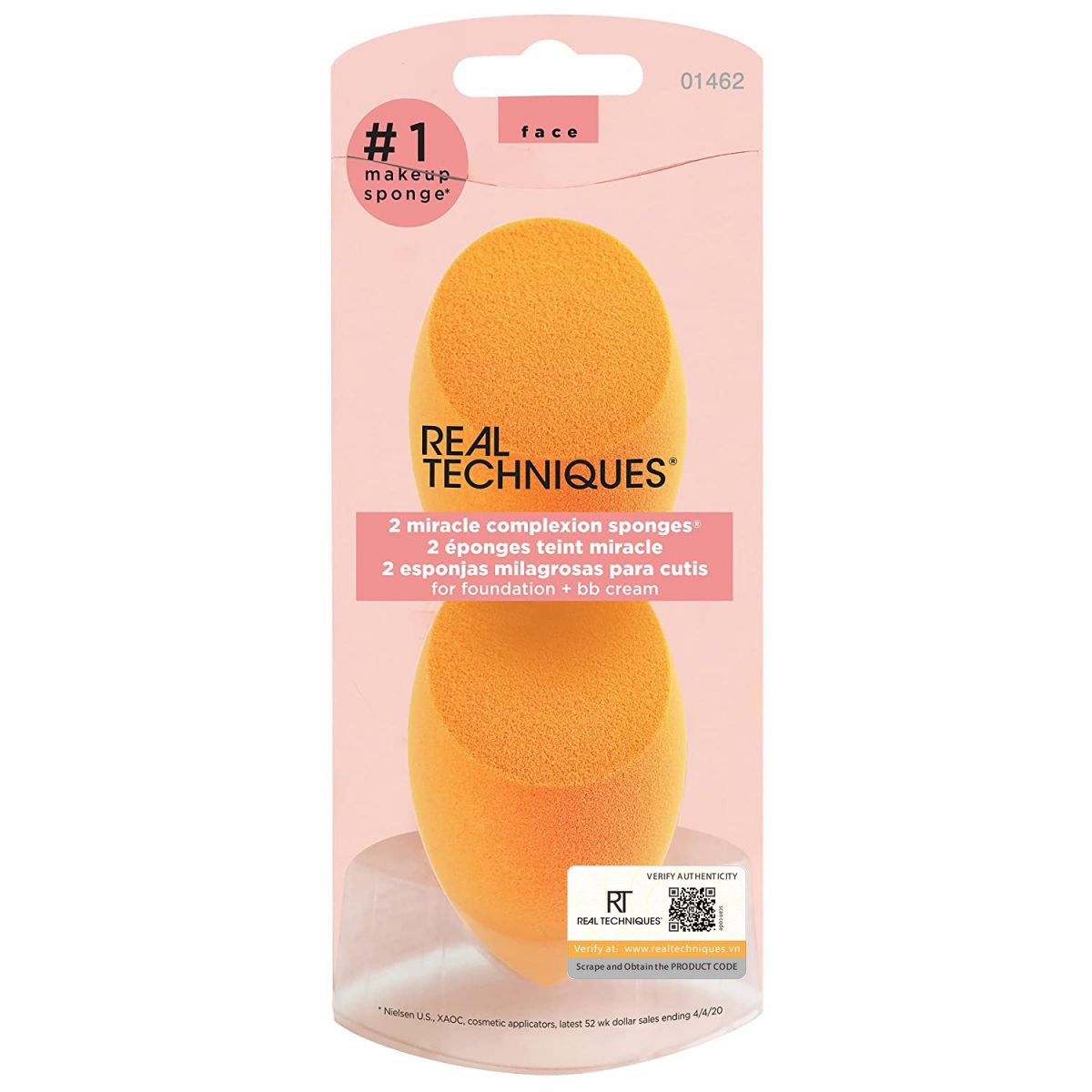 Set 2 mút trứng cam RT Real Techniques 2 Miracle Complexion Sponge