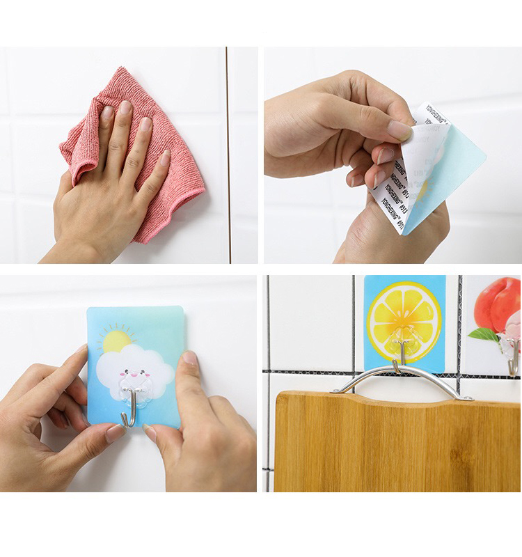 combo 5 Móc dán tường 3D siêu dinh tiện ích