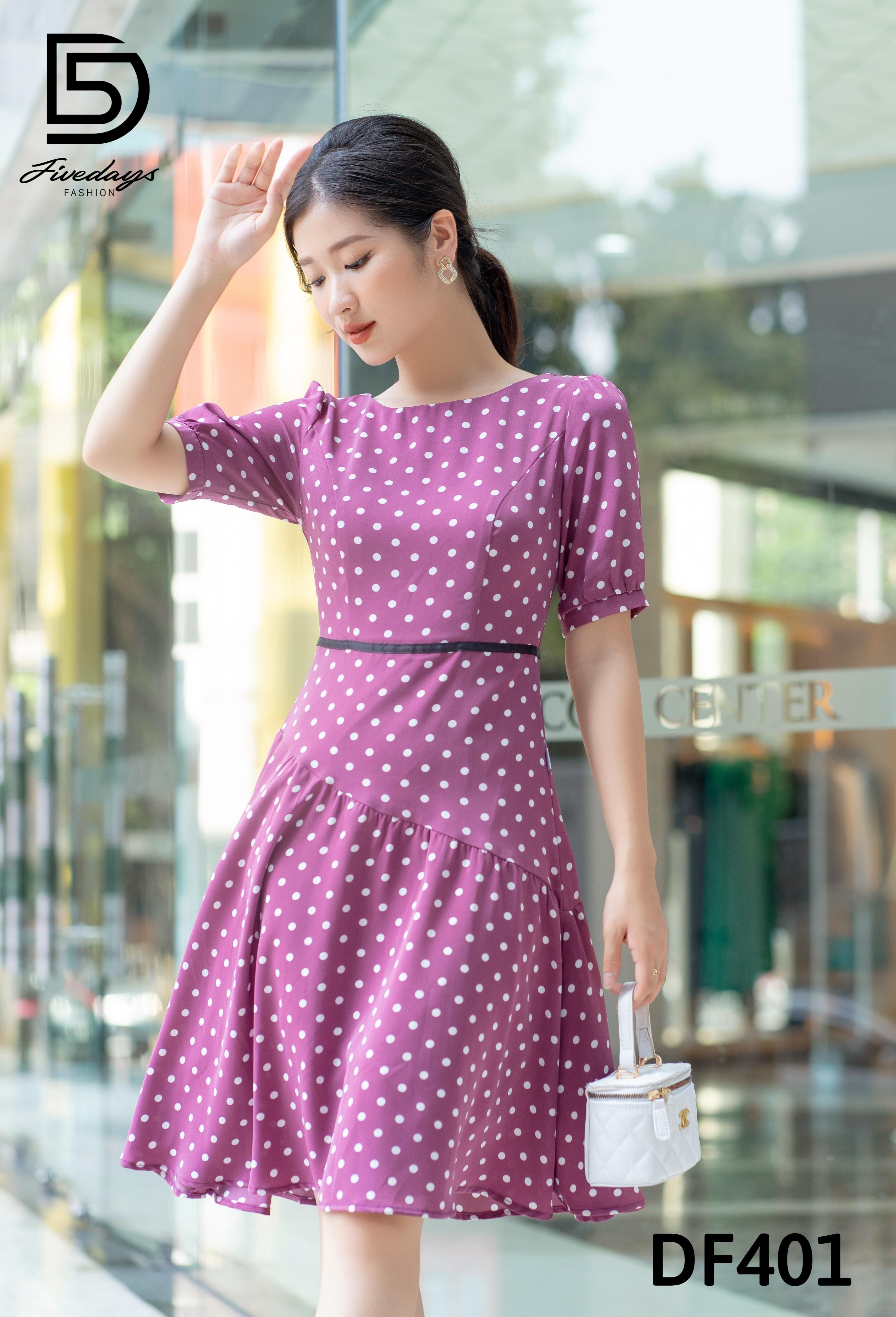 Fivedays - Đầm xoè chấm bi