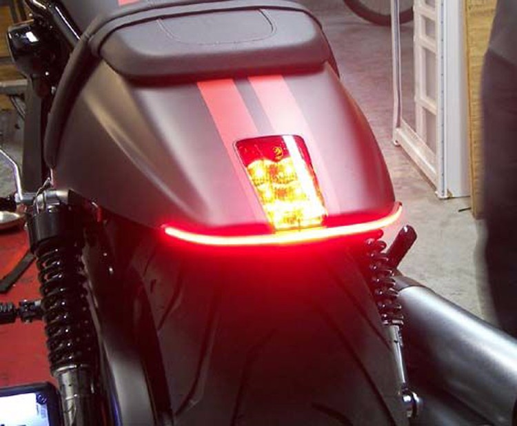 [HCM]Dây led phanh xi nhan 3 in 1 độ đèn đuôi mô tô cafe tracker