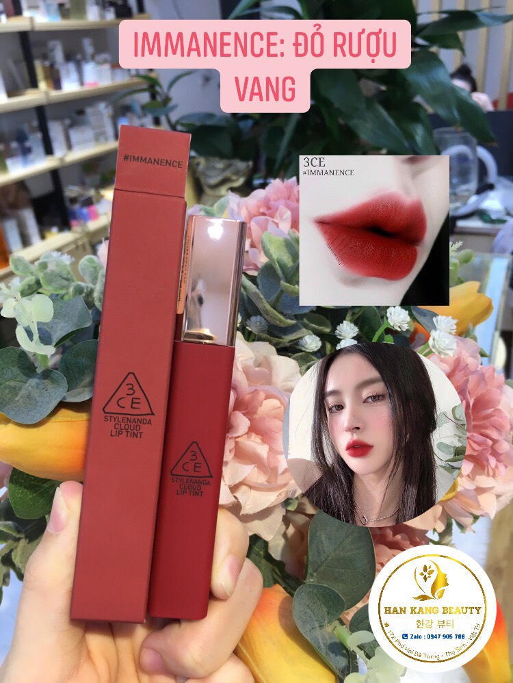 Son kem lì 3CE Stylenanda Cloud Lip Tint ( Bản Vuông )
